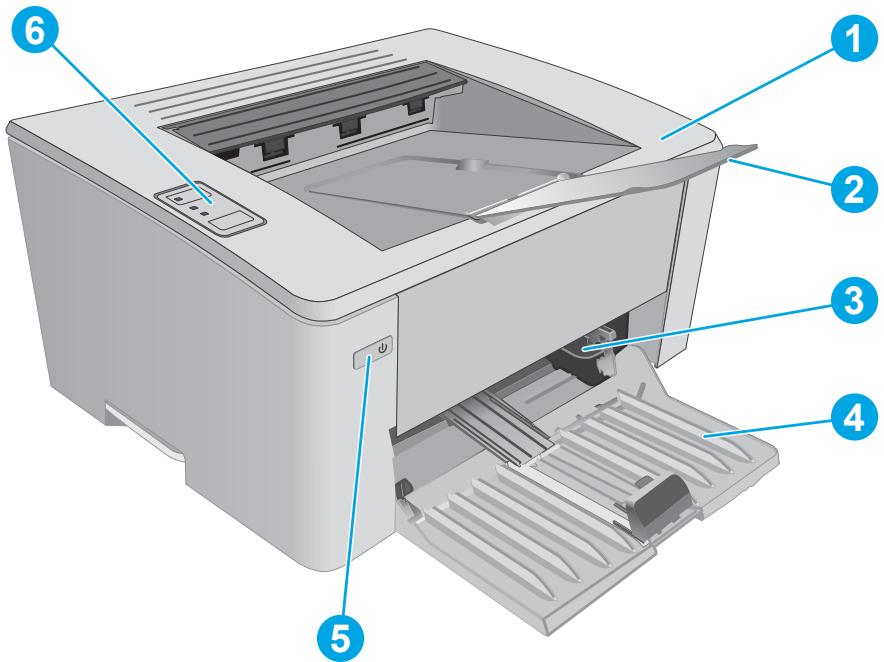 HP M102W - Vue avant de l'imprimante - 1
