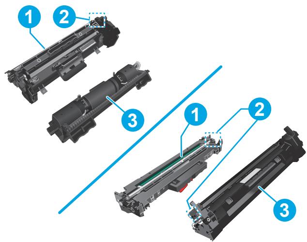 HP M102W - Informations sur la cartouche du toner et le tambour d'image - 1