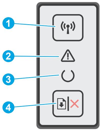 HP M102W - Vue arrêté de l'imprimante - 2