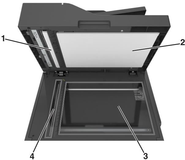 LEXMARK CX517DE - Nettoyage de la vitre du scanner - 2