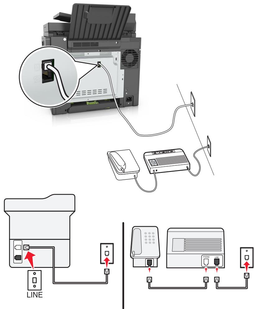 LEXMARK CX517DE - Connecté à différentes prises murales - 1