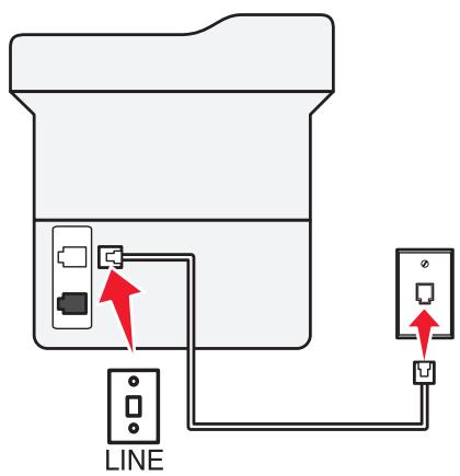 LEXMARK CX517DE - Configuration 1: L'imprimante est connectee à une ligne de télécopie dédiée - 2