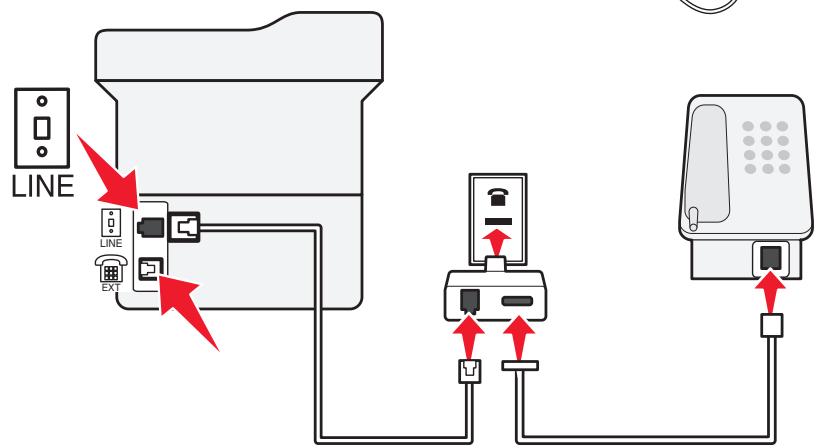 LEXMARK CX517DE - Connexion de l'imprimante à une prise murale non RJ11 - 2