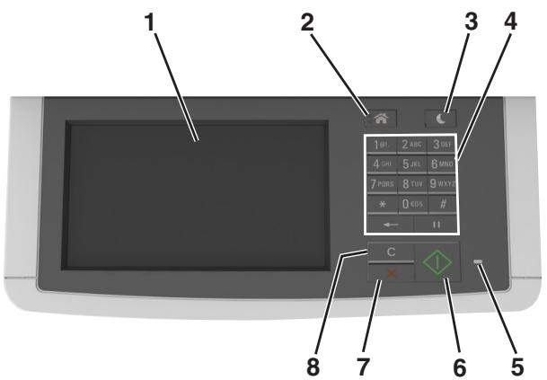 LEXMARK CX517DE - A partir du panneau de commandes de l'imprimante - 1