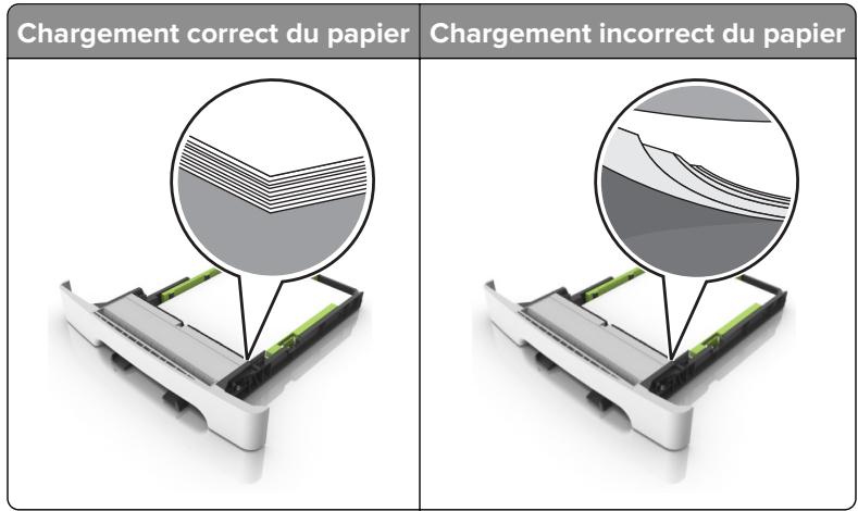 LEXMARK CX517DE - Chargez le papier correctement - 1