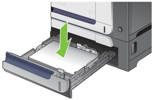 HP LASERJET CP3525 - Suppression des bourrages dans le bac de 500 feuilles et de supports de grammage supérieur en option (bac 3) - 1