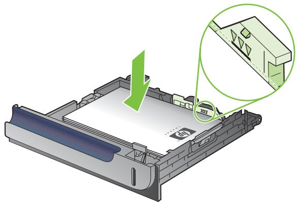 HP LASERJET CP3525 - Chargement de papier de format standard dans le bac 3 - 4