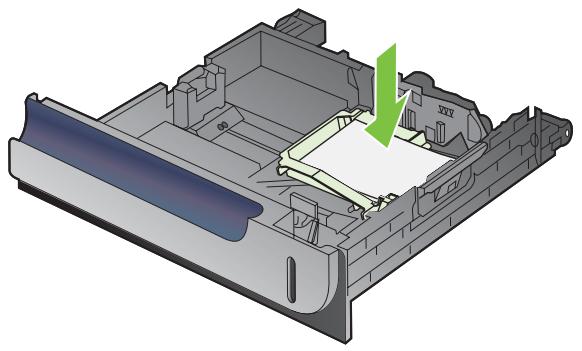 HP LASERJET CP3525 - Chargement de papier de format 10 x 15 cm dans le bac 3 - 5