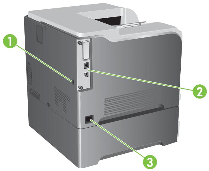 HP LASERJET CP3525 - Vue face arrière - 1