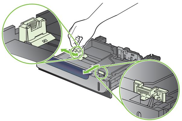 HP LASERJET CP3525 - Chargement de papier de format personnelisé dans le bac 3 - 2