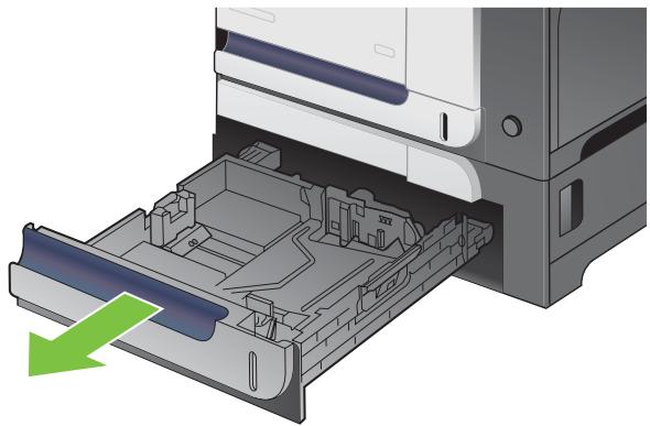 HP LASERJET CP3525 - Chargement de papier de format standard dans le bac 3 - 1