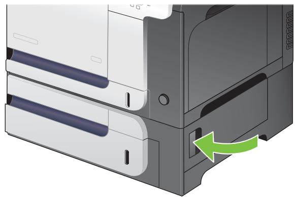 HP LASERJET CP3525 - Suppression des bourrages dans la porte inférieure droite (bac 3) - 5