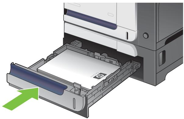 HP LASERJET CP3525 - Chargement de papier de format standard dans le bac 3 - 6