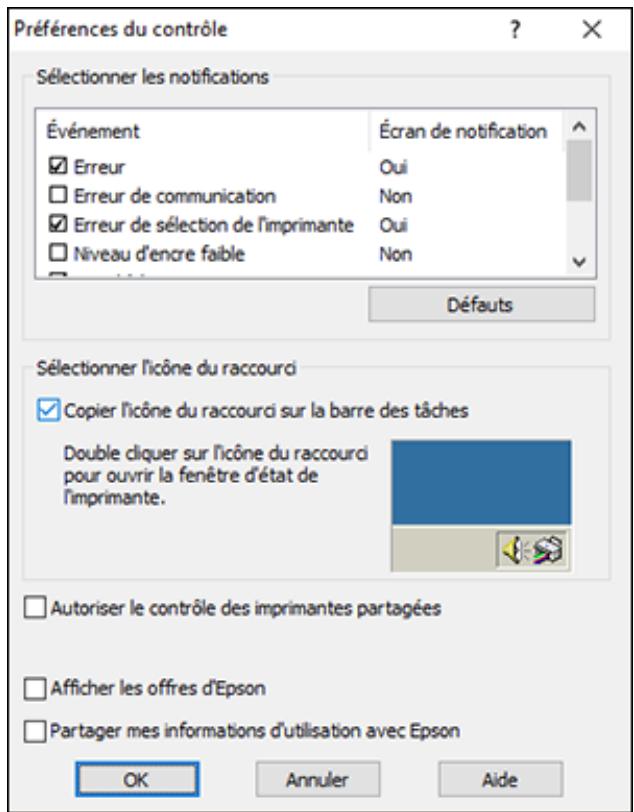 EPSON ET-M1170 - Cette fenêtre s'affiche : - 1
