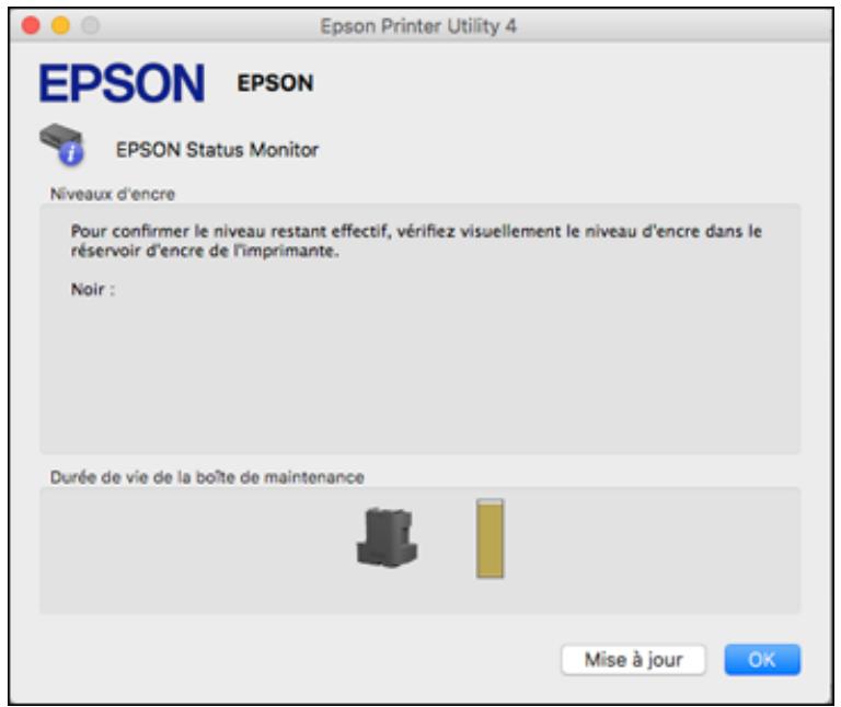 EPSON ET-M1170 - Vérification du niveau de la boîte de maintenance - mac - 1