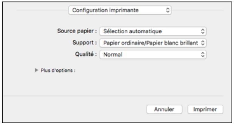 EPSON ET-M1170 - Sélection des paramètres d'impression de base - mac - 4