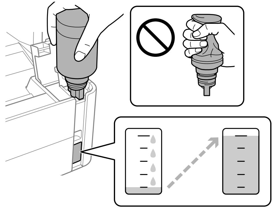 EPSON ET-M1170 - Remplissage du réservoir d'encre - 5