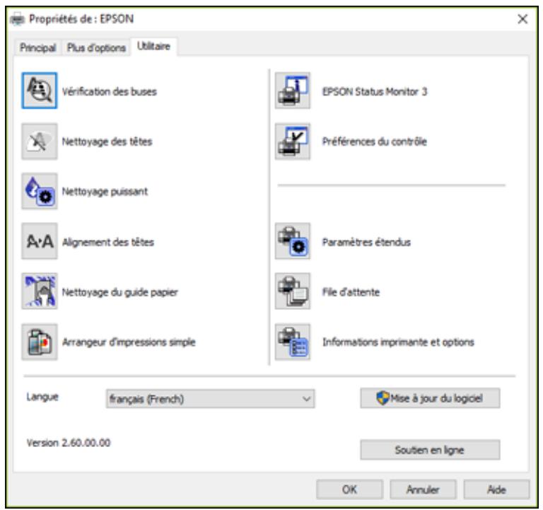 EPSON ET-M1170 - Sélection des paramètres étendus - windows - 1