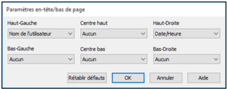 EPSON ET-M1170 - Paramètres d'en-tête et de bas de page - windows - 1