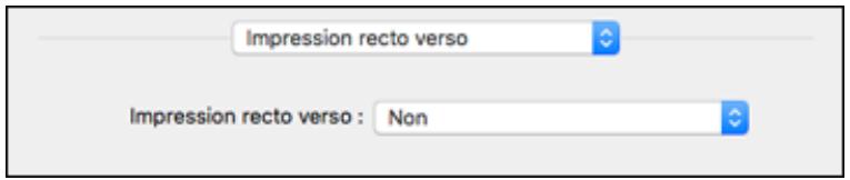 EPSON ET-M1170 - Sélection des paramètres d'impression recto verso - mac - 1