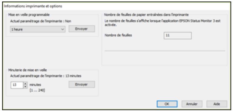 EPSON ET-M1170 - Vérification du compteur de feuilles - windows - 1
