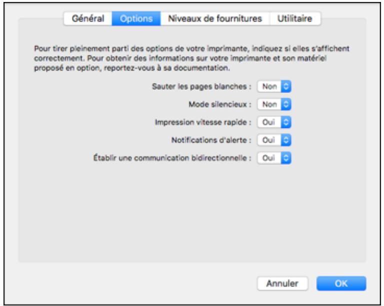 EPSON ET-M1170 - Sélection des préférences d'impression - mac - 1