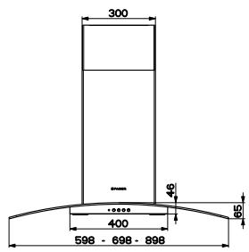 FRANKE ARCH FAR 905 XS D - Encombrement - 1