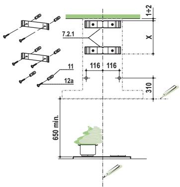 FRANKE ARCH FAR 905 XS D - Perçage Paroi et Fixation Brides - 1