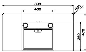 FRANKE ARCH FAR 905 XS D - Encombrement - 2