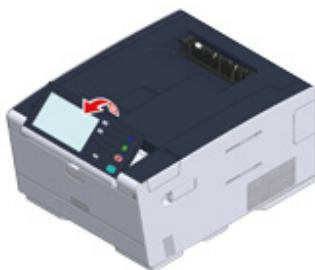 OKI C542DN - Réglage de l'angle du volet de l'opérateur - 1