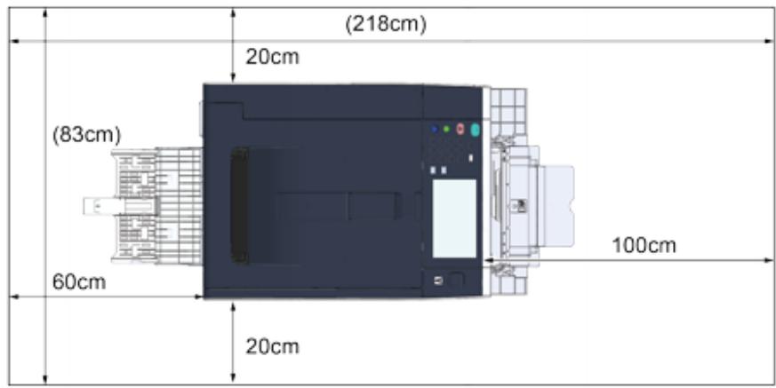 OKI C542DN - Espace d'installation - 1