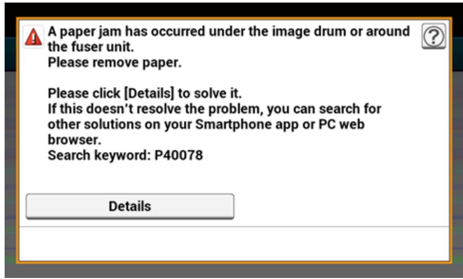 OKI C542DN - Si un message d'erreur s'affiche sur le volet de l'opérateur - 1