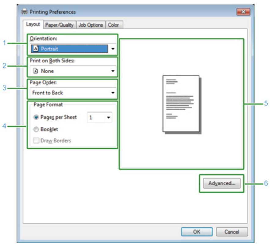 OKI C542DN - - Onglet [mise en page] - 1