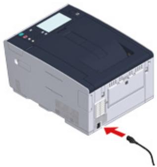 OKI C542DN - Connexion du code d'alimentation - 1