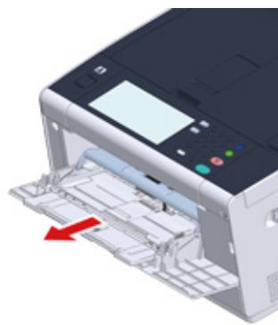 OKI C542DN - Chargement du papier dans le bac MF - 2