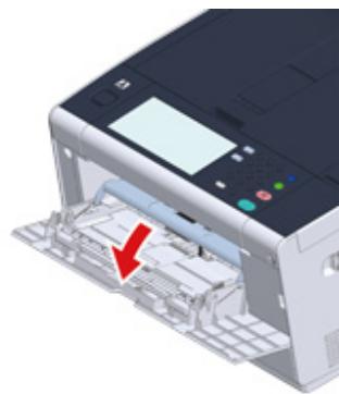 OKI C542DN - Chargement du papier dans le bac MF - 1