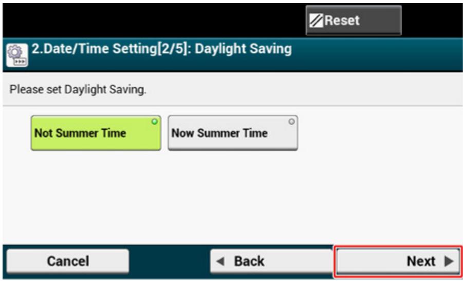 OKI C542DN - Réglage de la date et de l'heure - 4