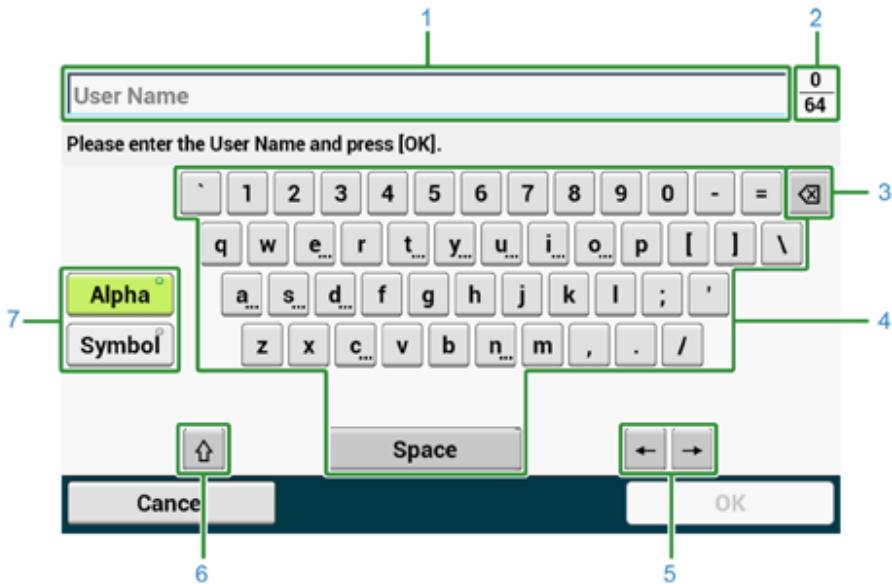OKI C542DN - Saisie à l'aide du panneau tactile - 1
