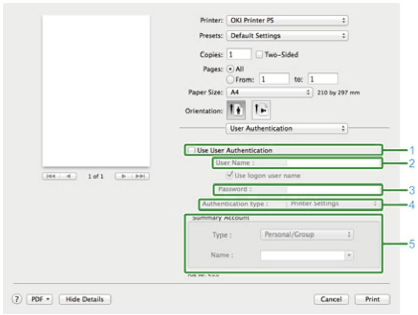 OKI C542DN - - Panneau d'authentication de l'utilisateur - 1