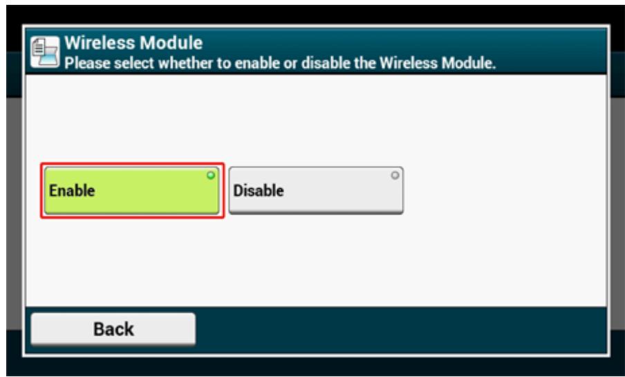 OKI C542DN - Activation de la connexion du réseau local sans fil - 7