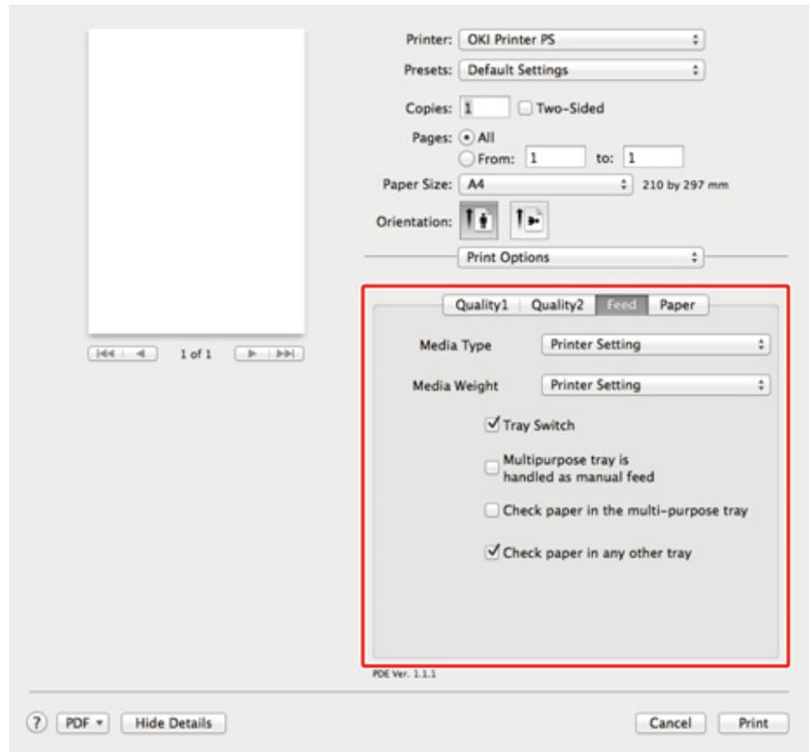 OKI C542DN - Impression depuis un ordinateur (mac OS x) - 2