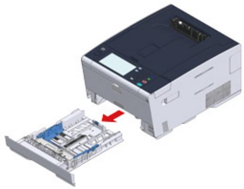 OKI C542DN - Chargement du papier dans le bac - 1