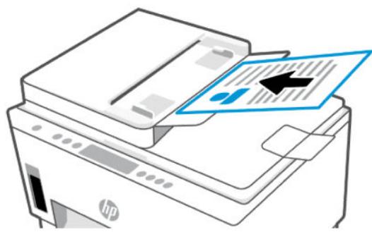 HP SMART TANK PLUS 7305 - Chargement d'un original dans le chargeur de documents (certains modèles uniquement) - 4