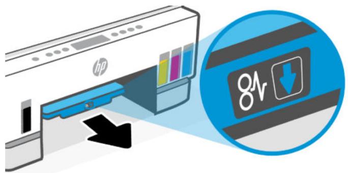 HP SMART TANK PLUS 7305 - Élimination d'un bourrage papier du bac - 2