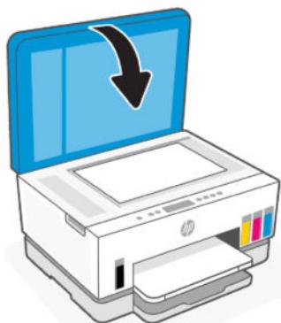 HP SMART TANK PLUS 7305 - Positionnement d'un original sur la vitre du scanner - 3