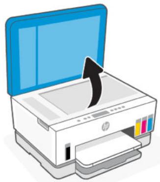 HP SMART TANK PLUS 7305 - Positionnement d'un original sur la vitre du scanner - 1