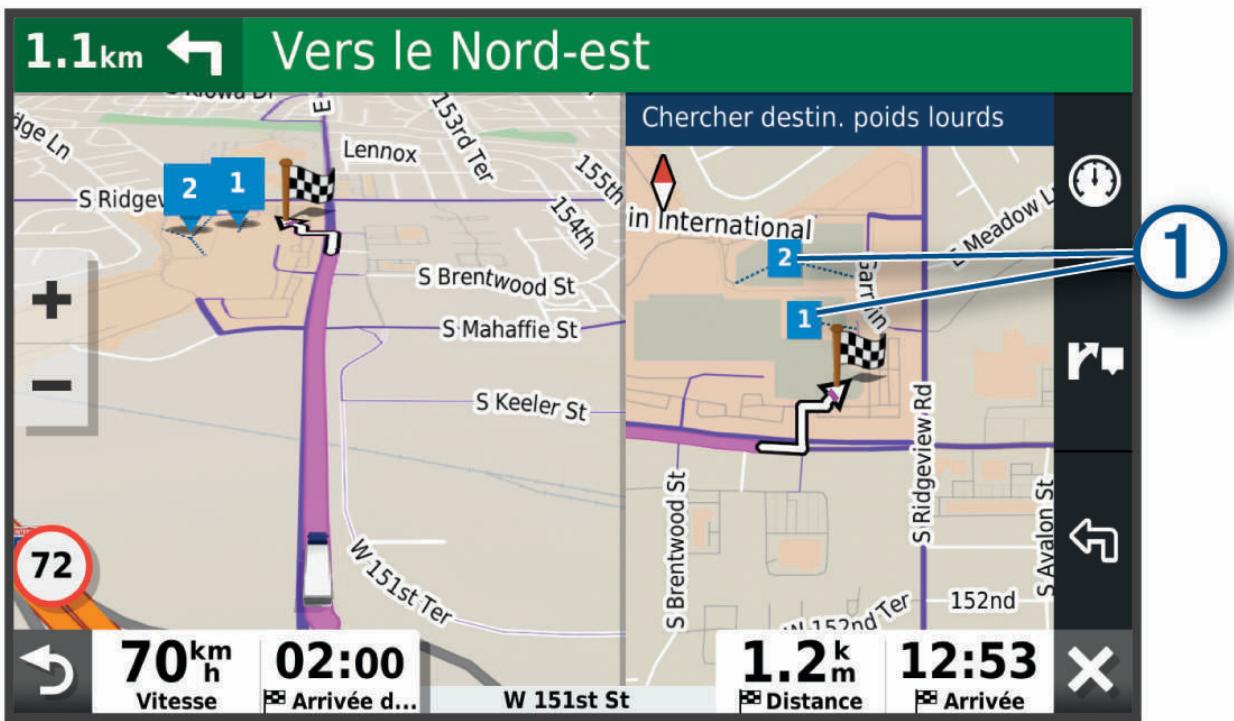 GARMIN DEZL LGV800 MT-S - Fin d'un itinétaire pour poids lourds - 1