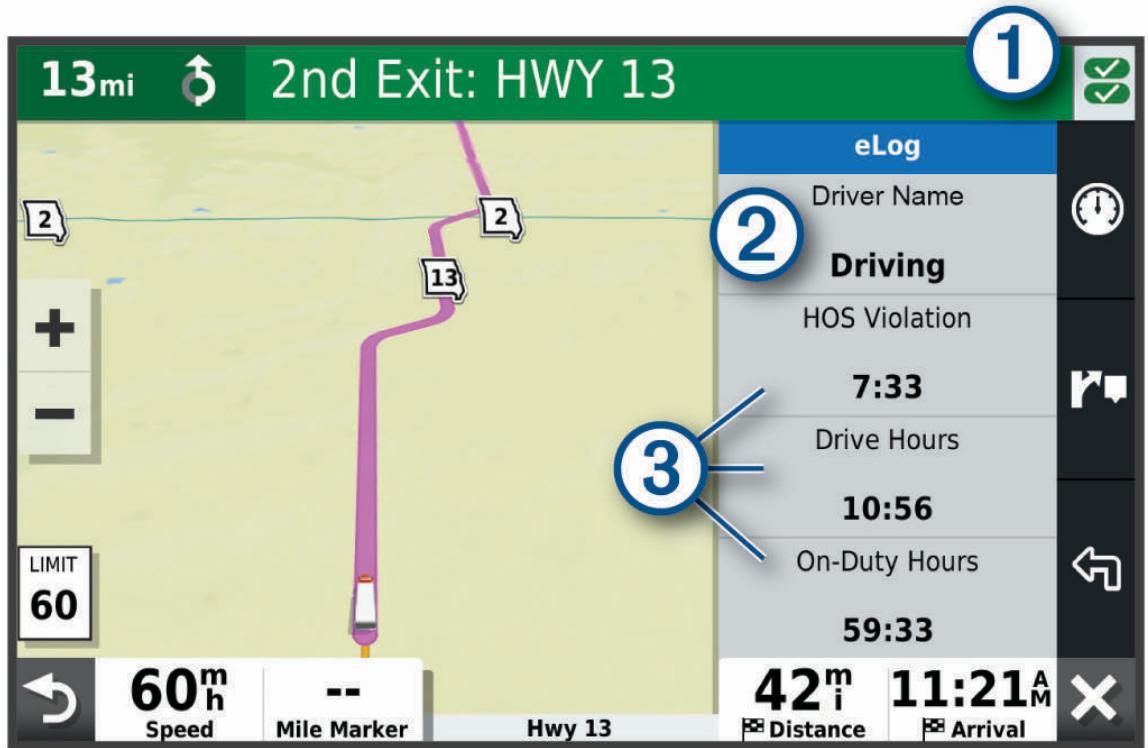 GARMIN DEZL LGV800 MT-S - Aperçu de l'outil de carte Garmin eLog - 1