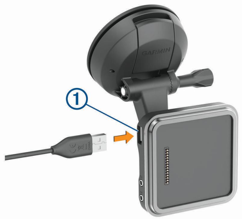 GARMIN DEZL LGV800 MT-S - Connexion d'uneamera embarquée au support alimenté - 1