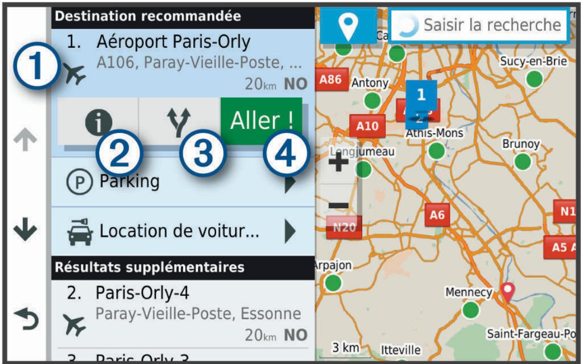GARMIN DEZL LGV800 MT-S - Résultats de la recherche de position - 1